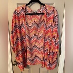 Roommates 100% rayon 3/4 sleeve open front cardigan.